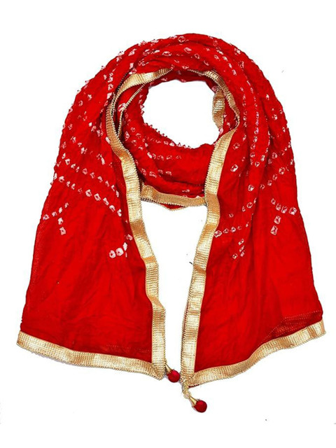 PK HUB Art Silk Tie and Dye Dupatta