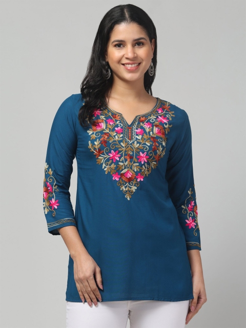 STYLE PREZONE Women Embroidered Thread Work Thread Work Kurti