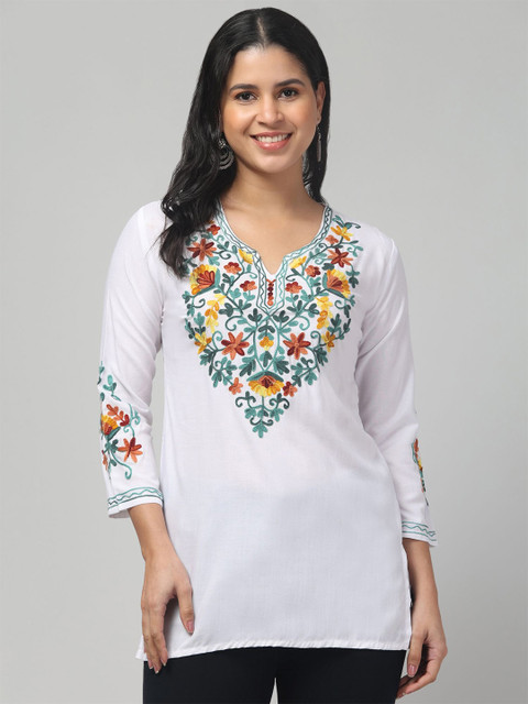 STYLE PREZONE Embroidered Thread Work Thread Work Kurti