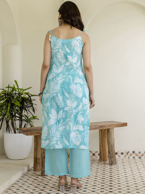 Anouk Rustic Women Floral Printed Cotton Kurta with Pyjama & Dupatta - Image 4