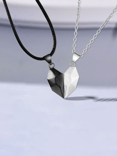J.S ENTERPRISES Heart Shaped Pendants with Chains