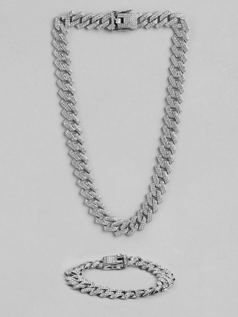 PARIS HAMILTON Set of 2 Silver-Plated Necklace & Bracelet