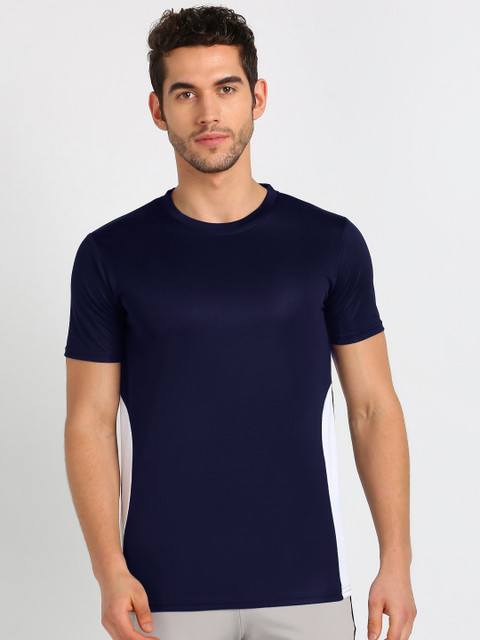 TQH Men Dry Fit Solid Round Neck Slim Fit T-shirt