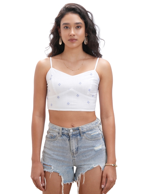 Vara By Vishudh Pure Cotton Schiffli Crop Top - Image 7