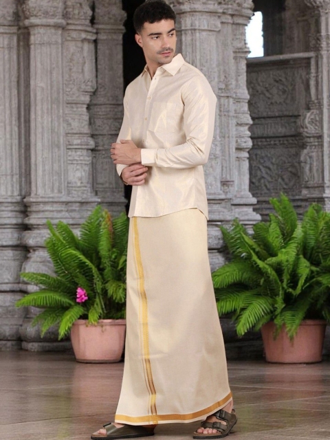 WHITE HEART Men Shirt Collar Clothing Set - Image 4