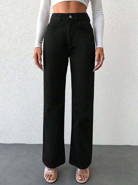 Stylecast X Kotty Women Straight Fit High-Rise Stretchable Jeans