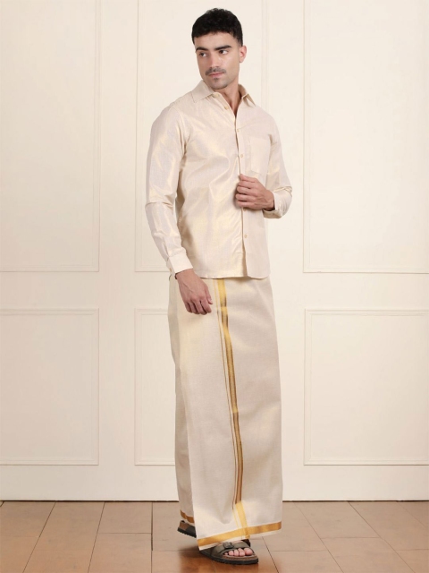 WHITE HEART Men Shirt Collar Clothing Set - Image 3