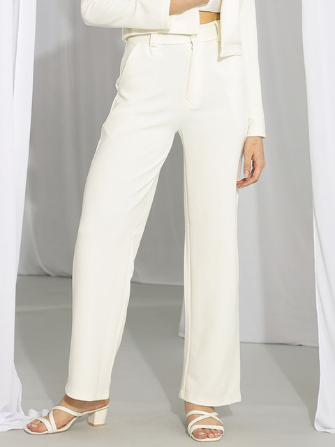 Stylecast X Kotty Women Regular Fit High-Rise Trousers
