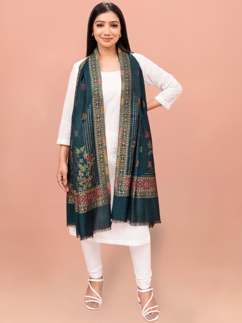 Kala Maison Floral Embroidered Woolen Shawl