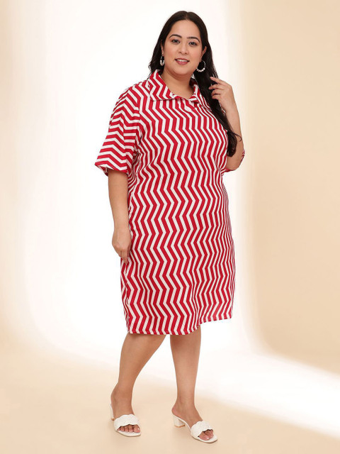 Sztori Women Geometric Print Flared Sleeve A-Line Dress - Image 3