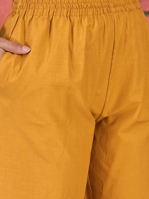 Sangria Schiffli Embroidered Pure Cotton Top & Trousers Co-Ord Set - Image 3