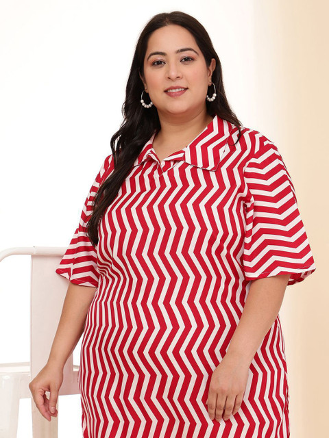 Sztori Women Geometric Print Flared Sleeve A-Line Dress - Image 7