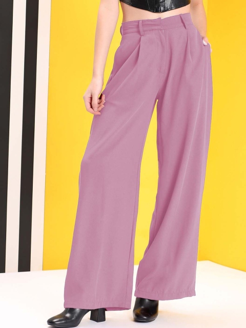 Stylecast X Kotty Women Relaxed High-Rise Pleated Trousers