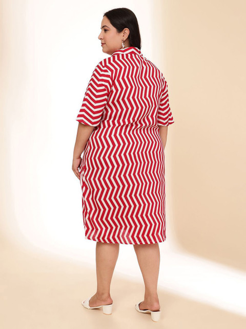 Sztori Women Geometric Print Flared Sleeve A-Line Dress - Image 5