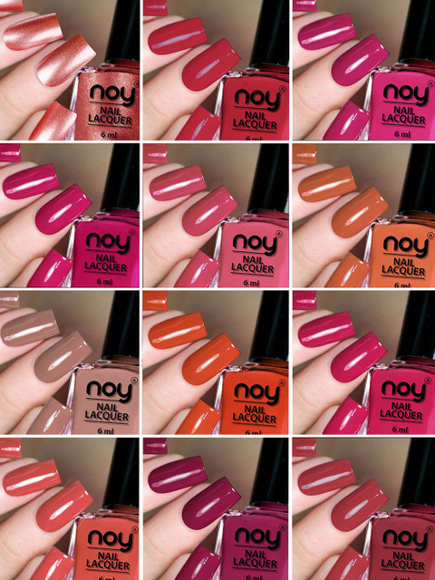 NOY Set Of 12 Shine Glossy Nail Polish- 6 ml Each