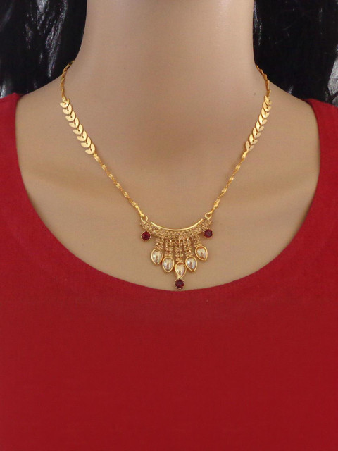 Ramdev Art Fashion Jwellery Gold-Plated Brass Necklace