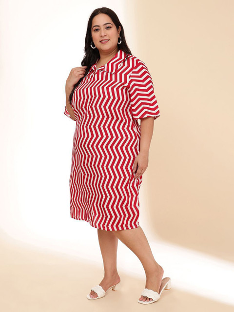 Sztori Women Geometric Print Flared Sleeve A-Line Dress - Image 4