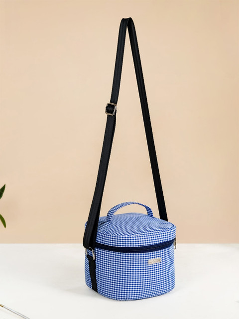 Nestasia Blue Checked Lunch Bag With Insulation