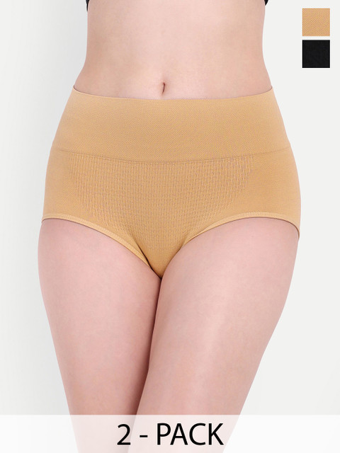 CALBONE Pack Of 2 Seamless High Waist Tummy Tucker Shapewear