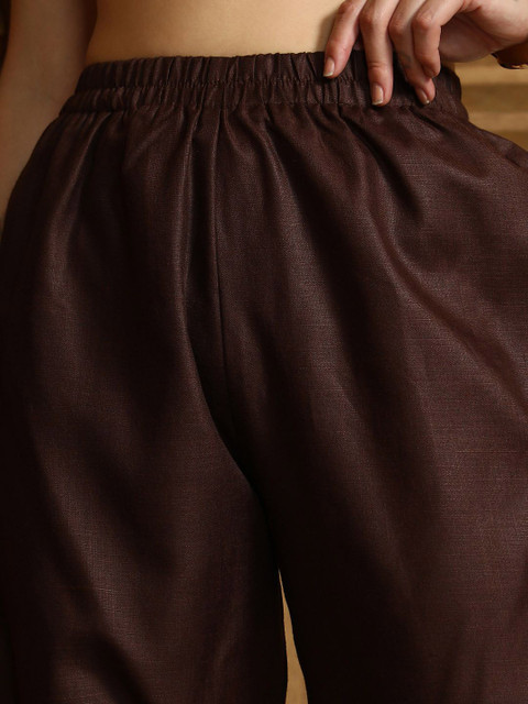 QISSA One Shoulder Neck Top With Trousers Co-Ords - Image 3