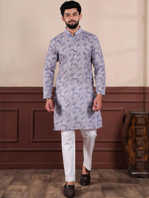 PulseIQ Men Multi Linen Kurta Sets