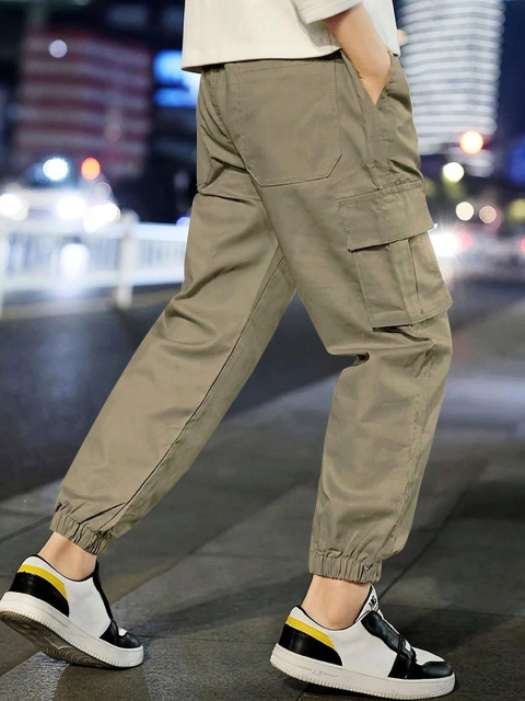TIOR Boys Solid Classic Cargo Trousers - Image 3