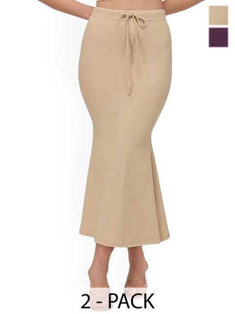 CALBONE Pack Of 2 Mermaid Fit 4-Way Stretch Saree Shapewears