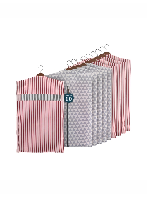 Aura Grey 10 Pieces Cotton Clothes Packing Bags Organisers