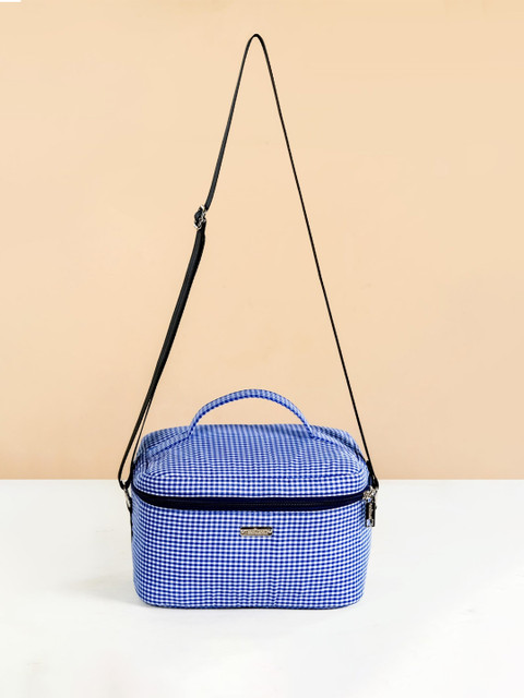 Nestasia Blue Checkered Insulated Lunch Bag