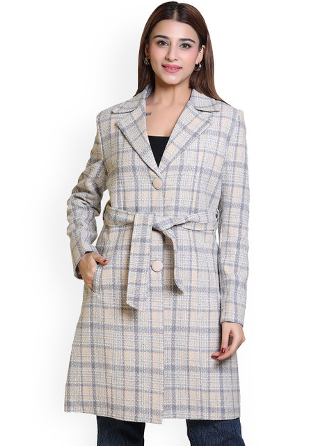 Hallinton Checked Longline Overcoat