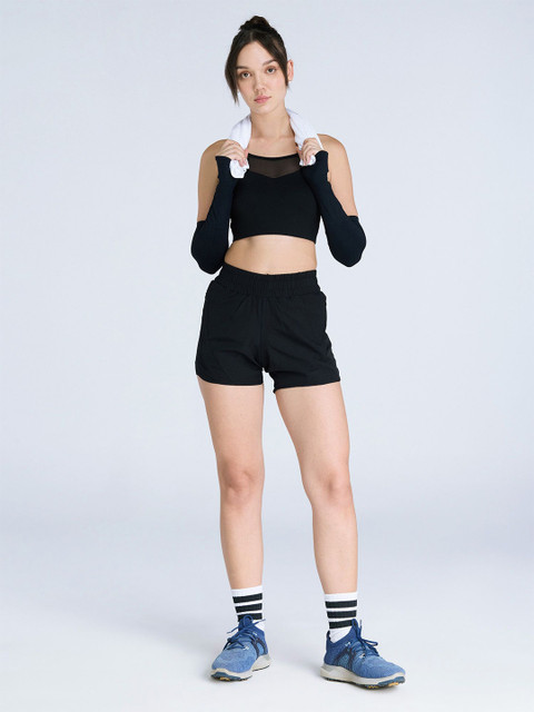 CAVA Black Hyper Mesh Sports Bra