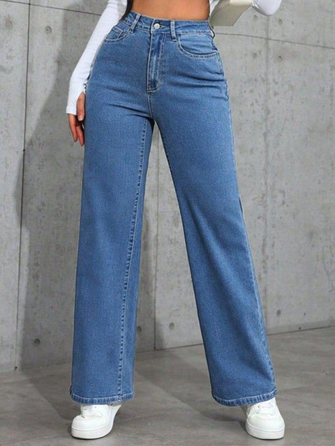 VBEAUTI Women Jean Boyfriend Fit High-Rise Stretchable Jeans