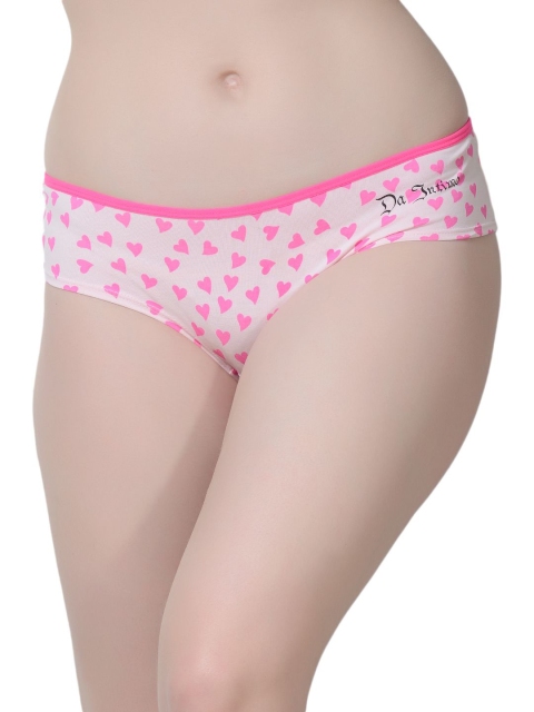 Da Intimo Printed Low-Rise Seamless Bikini Brief DIU-51_PNK