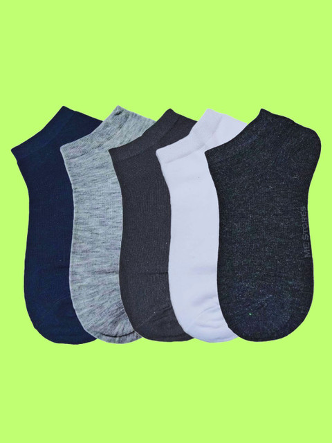 MJE 5-Pcs Ankle-Length Socks