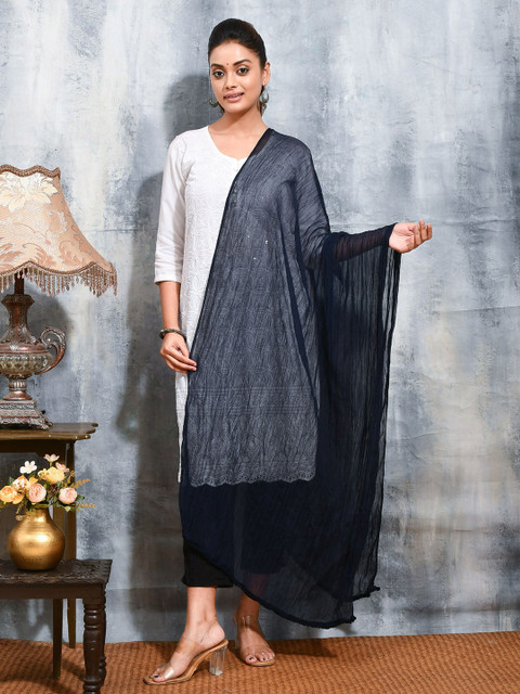 swatika Women Solid Chiffon Dupatta