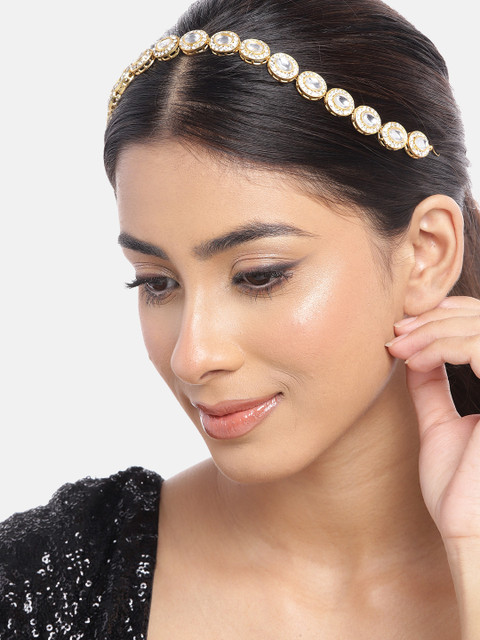 Anouk Gold-Plated Kundan Studded Matha Patti Head Jewellery