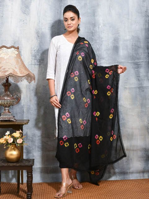 swatika Bandhani Printed Cotton Dupatta