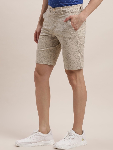 Turtle Men Self Design Printed Slim Fit Mid-Rise Shorts - Image 3