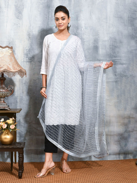 swatika Women Embellished Dupatta with Sequinned