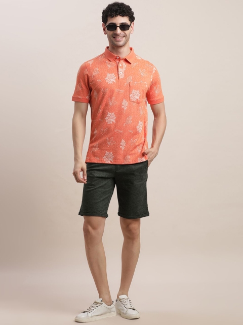 Turtle Men Printed Slim Fit Mid-Rise Cotton Shorts - Image 5