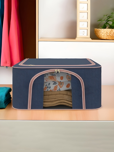 Aura Navy Blue Set of 1 Reusable Drawer Organiser Organisers
