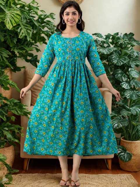 Women's Plus Size Maternity Printed Kurta