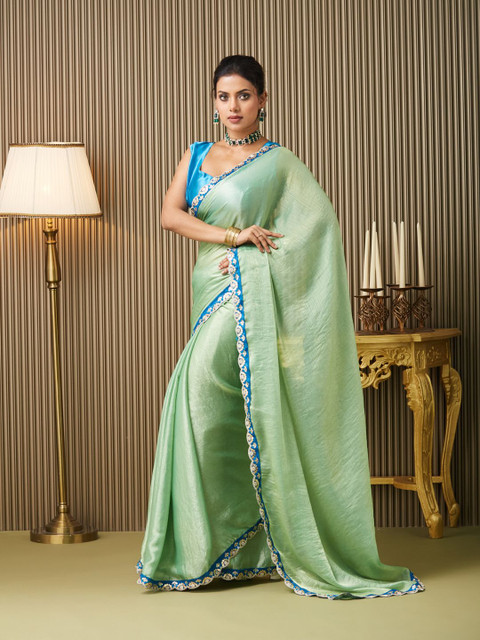 Kalista Embellished Chiffon Saree - Image 4