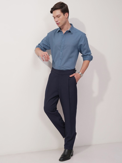 HIGHLANDER Cutaway Collar Cotton Linen Relaxed Fit Shirt - Image 6