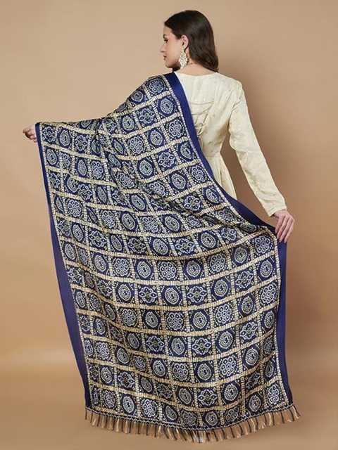 PK HUB Rajasthani Traditional Bandhani Printed Khari Printed Dupatta - Image 3