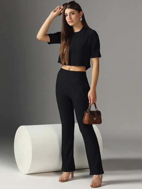 Selvia Round Neck Top With Trousers Co-Ords