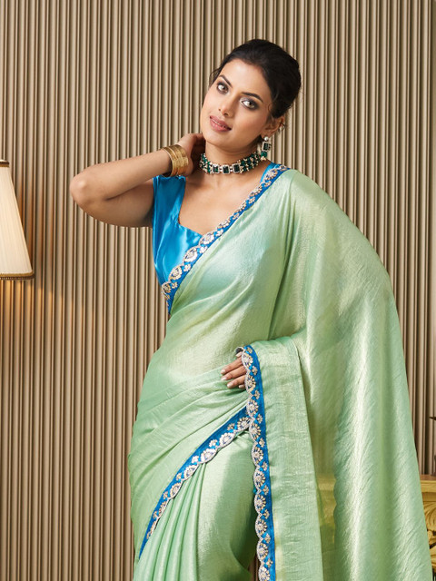 Kalista Embellished Chiffon Saree - Image 5
