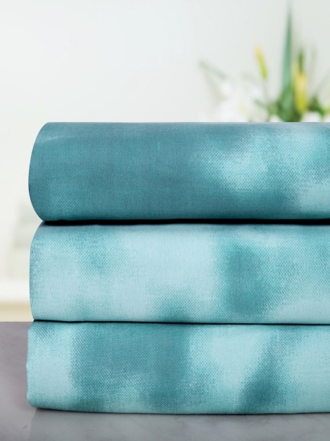 Cloth Fusion Blue 2 Pieces Abstract Pure Cotton Rectangle Pillow Covers - Image 3