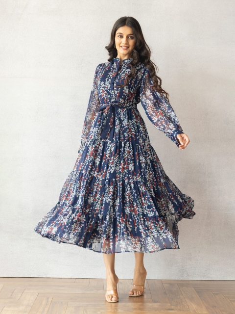 Polago Clothing Women Floral Print Fit & Flare Dress