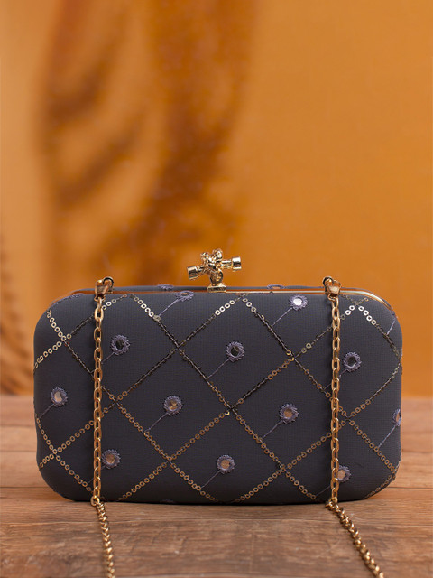 ARTKLIM Embroidered Box Clutch